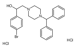 2-(4-benzhydrylpiperazin-1-yl)-1-(4-bromophenyl)ethanol,dihydrochloride Structure
