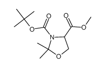 (S)-N-BOC-2,2-二甲基噁唑烷-4-羧酸甲酯结构式