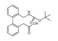 2-(2-(((叔丁氧基羰基)氨基)甲基)-[1,1-联苯]-2-Yl)乙酸结构式