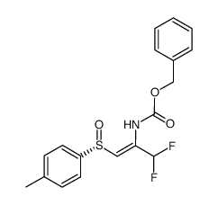 [(Z)-1-Difluoromethyl-2-((R)-toluene-4-sulfinyl)-vinyl]-carbamic acid benzyl ester结构式