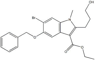 ethyl 5-(benzyloxy)-6-broMo-2-(3-hydroxypropyl)-1-Methyl-1H-indole-3-carboxylate Structure