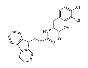 N-(9-芴甲氧羰酰基)-L-3,4-二氯苯丙氨酸结构式