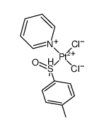 cis-(methyl p-tolyl sulfoxide pyridine platinum(II) chloride complex) Structure