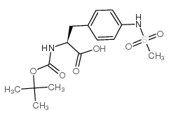 2-((叔丁氧基羰基)氨基)-3-(4-(甲基磺酰胺基)苯基)丙酸结构式