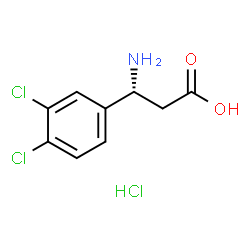 (R)-3-氨基-3-(3,4-二氯苯基)丙酸盐酸盐结构式