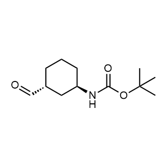 ((1R,3R)-3-甲酰基环己基)氨基甲酸叔丁酯结构式