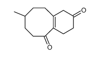 7-methyl-1,2,4,5,6,7,8,9-octahydrobenzo[8]annulene-3,10-dione结构式