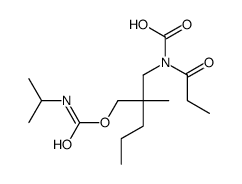[2-methyl-2-(propan-2-ylcarbamoyloxymethyl)pentyl]-propanoylcarbamic acid结构式
