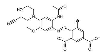 N-[2-[(2-溴-4,6-二硝基苯基)偶氮]-5-[(2-氰乙基)(2-羟乙基)氨基]-4-甲氧苯基]乙酰胺结构式