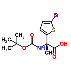 Boc-D-α-(5-溴噻吩基)丙氨酸结构式