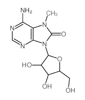 Adenosine,7,8-dihydro-7-methyl-8-oxo- (9CI)结构式