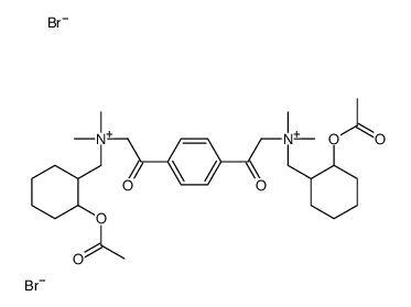 (2-acetyloxycyclohexyl)methyl-[2-[4-[2-[(2-acetyloxycyclohexyl)methyl-dimethylazaniumyl]acetyl]phenyl]-2-oxoethyl]-dimethylazanium,dibromide Structure