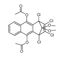 1,2,3,4-tetrachloro-11,11-dimethoxy-1,4-dihydro-1,4-methanoanthracene-9,10-diyl diacetate结构式