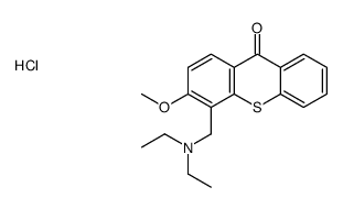 4-(diethylaminomethyl)-3-methoxythioxanthen-9-one,hydrochloride结构式