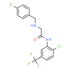 N-[2-CHLORO-5-(TRIFLUOROMETHYL)PHENYL]-2-[(4-FLUOROBENZYL)AMINO]ACETAMIDE结构式