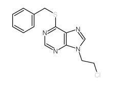 9H-Purine,9-(2-chloroethyl)-6-[(phenylmethyl)thio]- Structure