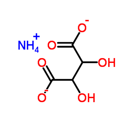 Butanedioate, 2,3-dihydroxy-, ammonium salt (1:1) Structure