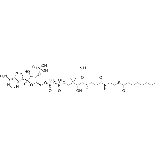 辛酰基辅酶A水合锂盐结构式