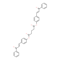 BIS[4-(3-OXO-3-PHENYL-1-PROPENYL)PHENYL] PENTANEDIOATE Structure