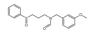 N-(3-methoxyphenyl)methyl-N-[(3-phenylsulfinyl)propyl]formamide结构式