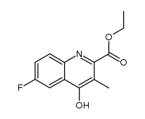 6-fluoro-4-hydroxy-3-methyl-quinoline-2-carboxylic acid ethyl ester Structure