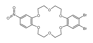 2,3-dibromo-13-nitro-6,7,9,10,17,18,20,21-octahydro-5,8,11,16,19,22-hexaoxadibenzo[a,j]cyclooctadecene Structure