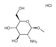 methyl 2-amino-2-deoxy-β-D-glucopyranoside hydrochloride结构式