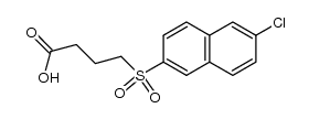 4-[(6-chloronaphthalen-2-yl)sulfonyl]butanoic acid结构式