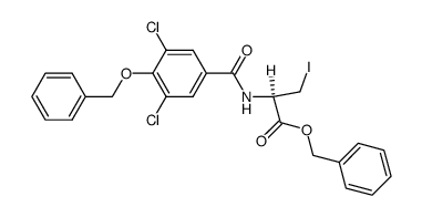 (R)-2-(4-Benzyloxy-3,5-dichloro-benzoylamino)-3-iodo-propionic acid benzyl ester Structure
