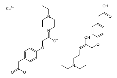 calcium,2-[4-[2-[2-(diethylamino)ethylamino]-2-oxoethoxy]phenyl]acetate Structure