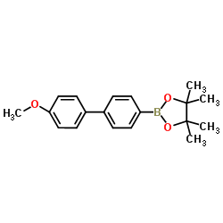 2-[4-(4-甲氧基苯基)苯基]-4,4,5,5-四甲基-1,3,2-二恶硼烷结构式