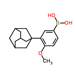 [3-(Adamantan-1-yl)-4-methoxyphenyl]boronic acid structure