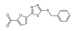 2-benzylsulfanyl-5-(5-nitrofuran-2-yl)-1,3,4-thiadiazole结构式