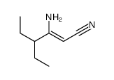 3-amino-4-ethylhex-2-enenitrile Structure