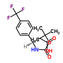 (R)-Boc-4-(三氟甲基)-β-苯丙氨酸结构式