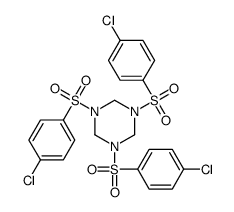 1,3,5-tris[(4-chlorophenyl)sulfonyl]-1,3,5-triazinane结构式