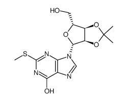 O2',O3'-isopropylidene-S-methyl-1-thio-xanthosine结构式