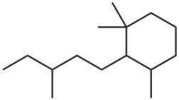 Cyclohexane,1,1,3-trimethyl-2-(3-methylpentyl)- structure
