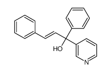 (Z)-1,3-diphenyl-1-pyridin-3-ylprop-2-en-1-ol结构式