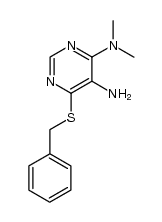 6-benzylsulfanyl-N4,N4-dimethyl-pyrimidine-4,5-diamine结构式
