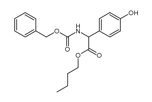 N-benzyloxycarbonyl-2-(4-hydroxyphenyl)glycine n-butyl ester结构式