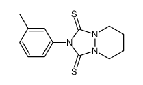 2-(3-methylphenyl)-5,6,7,8-tetrahydro-[1,2,4]triazolo[1,2-a]pyridazine-1,3-dithione结构式