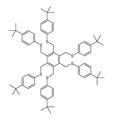 1,2,3,4,5,6-hexakis[(4-tert-butylphenyl)sulfanylmethyl]benzene Structure
