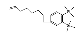 7-Hex-5-enyl-3,4-bis-trimethylsilanyl-bicyclo[4.2.0]octa-1,3,5-triene结构式