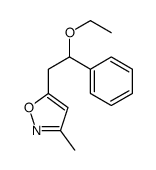 5-(2-ethoxy-2-phenylethyl)-3-methyl-1,2-oxazole结构式