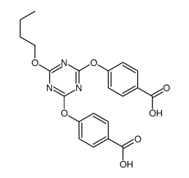 4-[[4-butoxy-6-(4-carboxyphenoxy)-1,3,5-triazin-2-yl]oxy]benzoic acid结构式