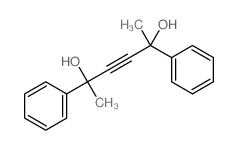 3-Hexyne-2,5-diol,2,5-diphenyl-结构式
