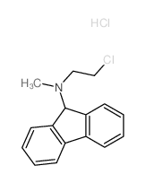 9H-Fluoren-9-amine,N-(2-chloroethyl)-N-methyl-, hydrochloride (1:1) Structure