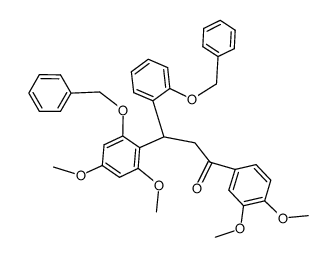 2-Benzyloxy-β-(o-benzyloxyphenyl)-3',4,4',6-tetramethoxyhydrochalkon Structure