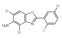 4,6-dibromo-2-(5-bromo-2-chlorophenyl)-1,3-benzoxazol-5-amine Structure